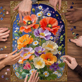 Golden Frame Florals Jigsaw Puzzle 1000 Pieces