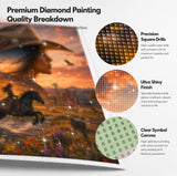 Western Rider Glow Diamond Painting Kit