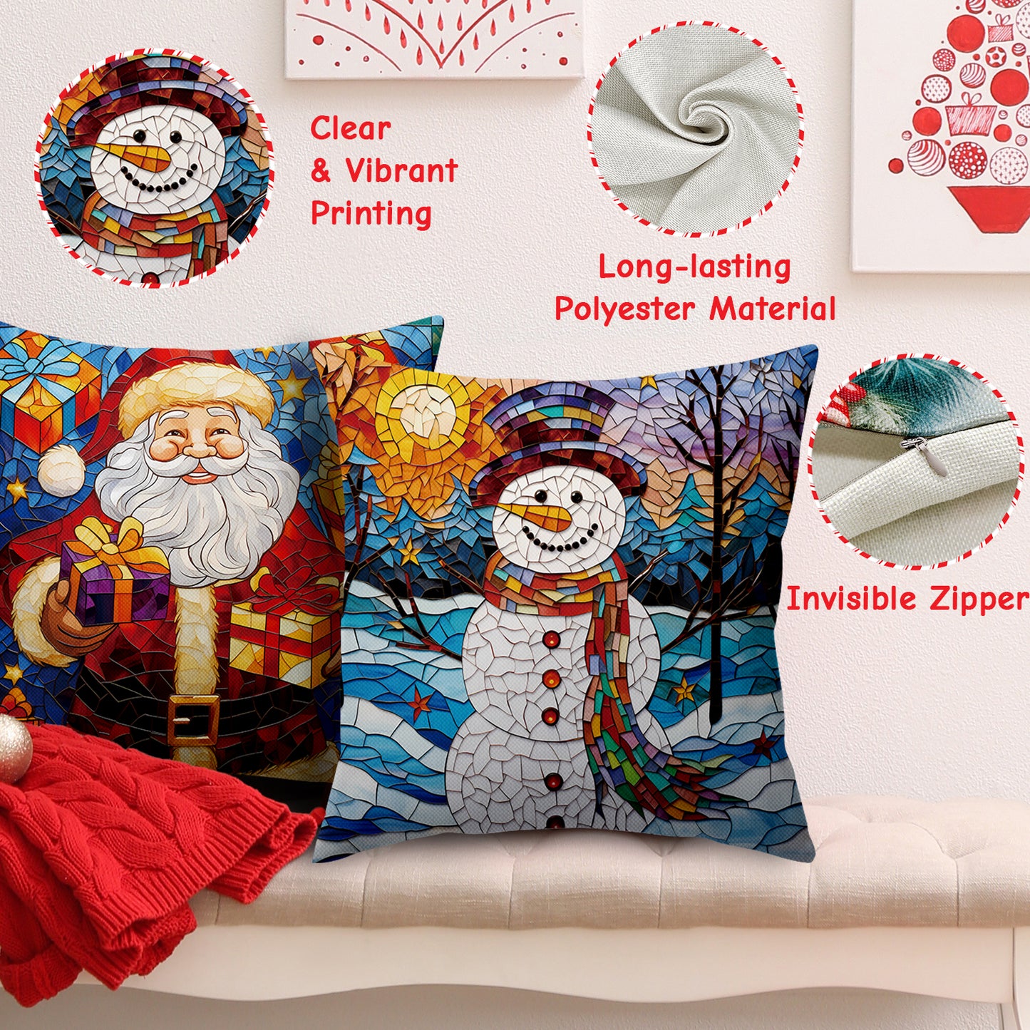 Snowman Throw Pillow Covers