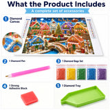 Gingerbread Town Diamond Painting Kit