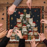 Cat Christmas Tree Jigsaw Puzzle 1000 Pieces