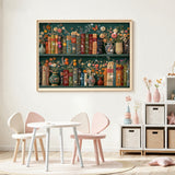 Blooming Bookshelf Diamond Painting Kit