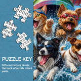 Cute Pet Pool Party Jigsaw Puzzle 1000 Pieces