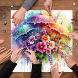 Umbrella Blooms Jigsaw Puzzle 1000 Pieces