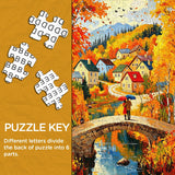 Fall Village Jigsaw Puzzle 1000 Pieces