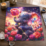 Starry Tulip Elephant Diamond Painting Kit