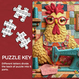 Quilted Chicken Jigsaw Puzzle 1000 Pieces