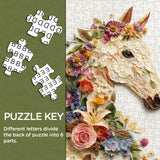 Floral Horse Collage Jigsaw Puzzle 1000 Pieces