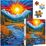 Dreamy Mountains Flüsse Jigsaw Puzzle 1000 Stücke