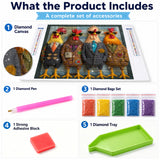 Runway Roosters Diamond Painting Kit