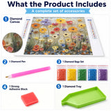 Wildflower Glass Art Diamond Painting Kit
