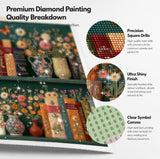 Blooming Bookshelf Diamond Painting Kit