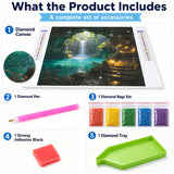 Turquoise Pool Grotto Diamond Painting Kit