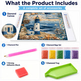 Lighthouse and Sea Diamond Painting Kit