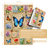 Butterfly Postage Jigsaw Puzzle 1000 Piece