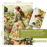 Floral Country Lady Jigsaw Puzzle 1000 Pieces