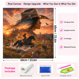 Western Rider Glow Diamond Painting Kit