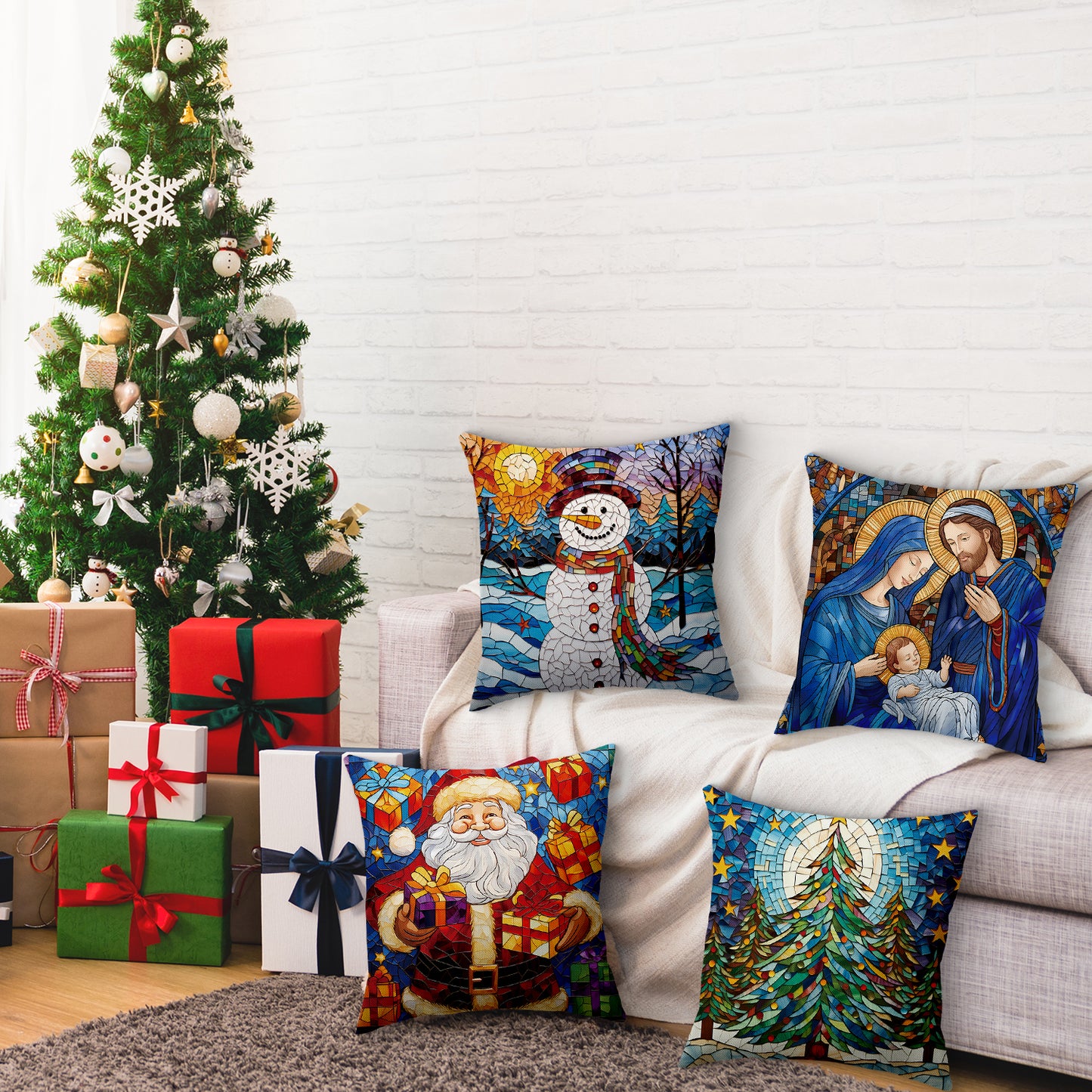 Snowman Throw Pillow Covers