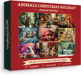 Tier Weihnachtsferien Jigsaw Puzzle 1000 Stücke