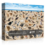 Strand kacken Katzenpuzzle 1000 Stücke