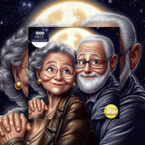 Silver Hair Embrace Jigsaw Puzzle 1000 Pieces