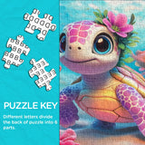 Pink Turtle Jigsaw Puzzle 1000 Pieces