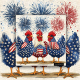 Patriotic Roosters Jigsaw Puzzle 1000 Pieces