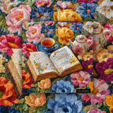 Floral Tea Reading Jigsaw Puzzle 1000 Pieces