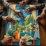 Sternennacht Katzenpuzzle 1000 Stücke