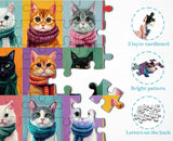 Cat Scarf Collection Jigsaw Puzzle 1000 Pieces