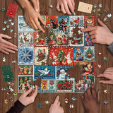 Stamps Christmas Avvent Calendar puzzle puzzle 1000 pezzi