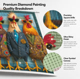 Runway Roosters Diamond Painting Kit