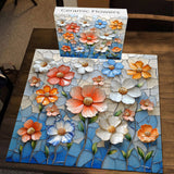Fleurs en céramique puzzle 1000 pièces