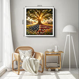Flag Roots Sunset Oak Jigsaw Puzzle 1000 Piece