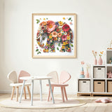 Wildflower Elephant Diamond Painting Kit