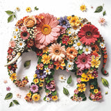 Wildflower Elephant Diamond Painting Kit