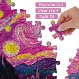 Pink Starry Night Jigsaw Puzzle 1000 Pieces