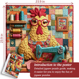 Quilted Chicken Jigsaw Puzzle 1000 Pieces