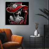 Lady in Red Diamonds Jigsaw Puzzle 1000 Pieces