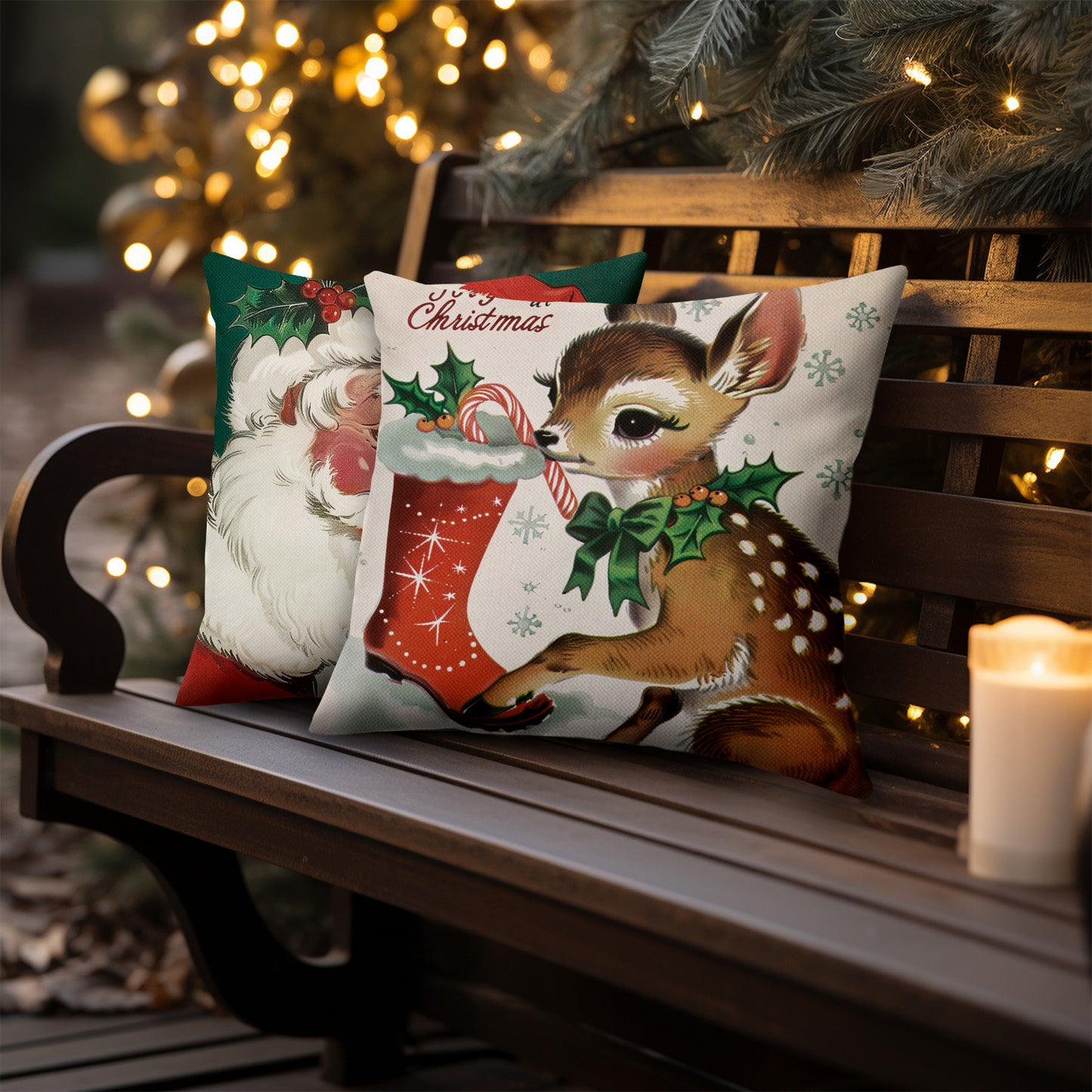 Christmas Sleigh Throw Pillow Covers