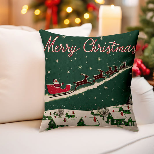 Christmas Sleigh Throw Pillow Covers