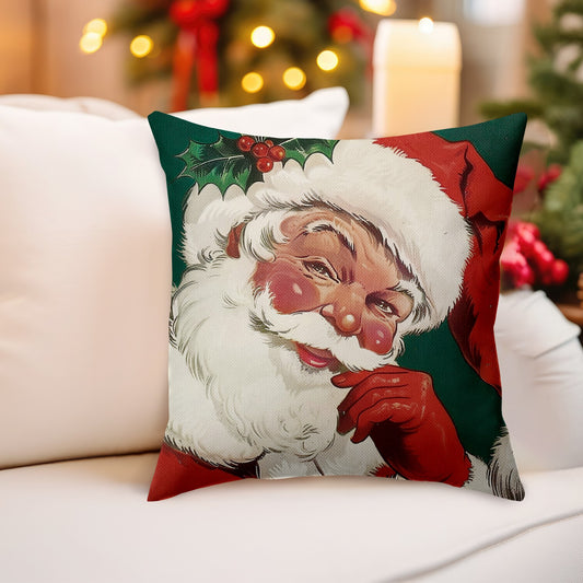 Christmas Vintage Santa Throw Pillow Covers