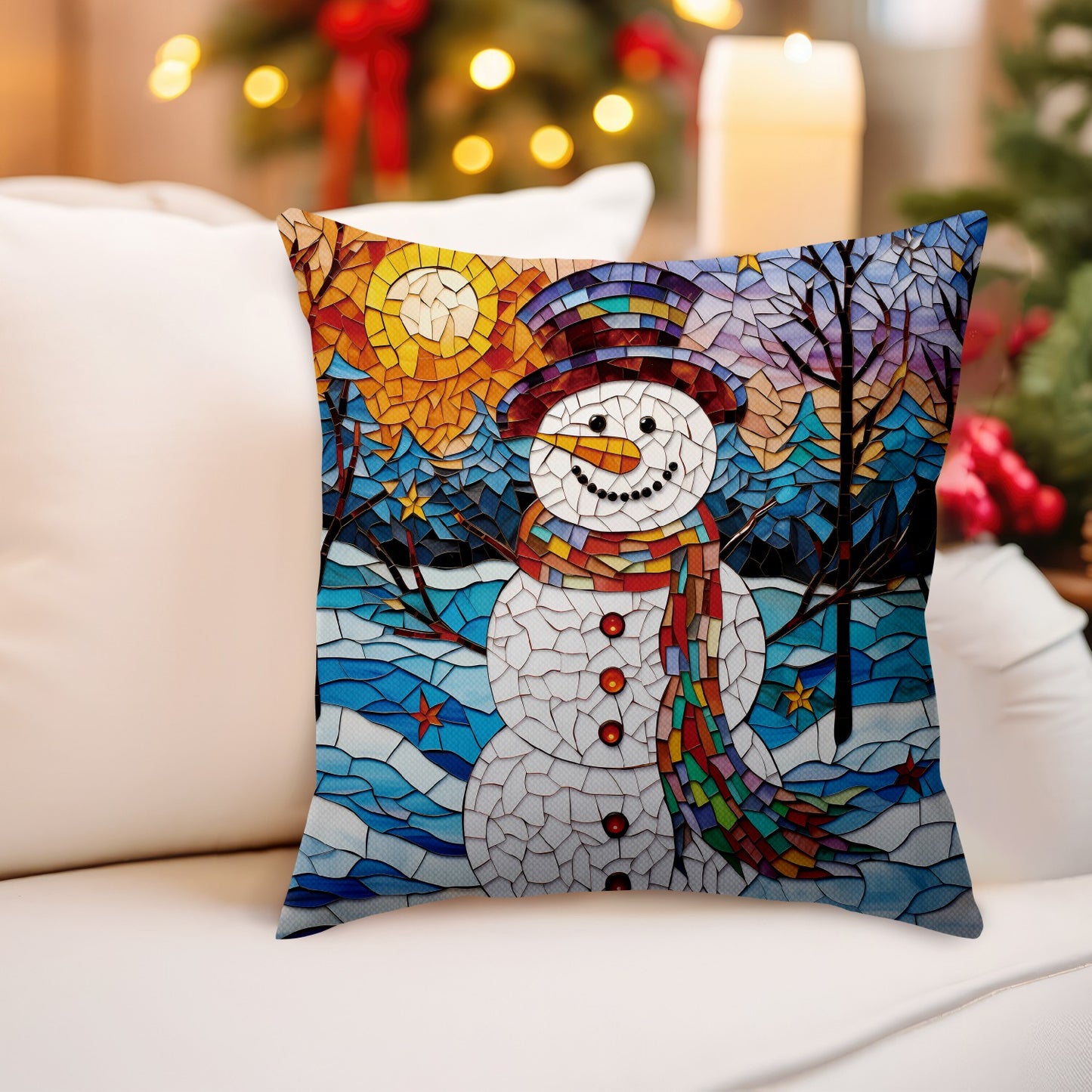 Snowman Throw Pillow Covers