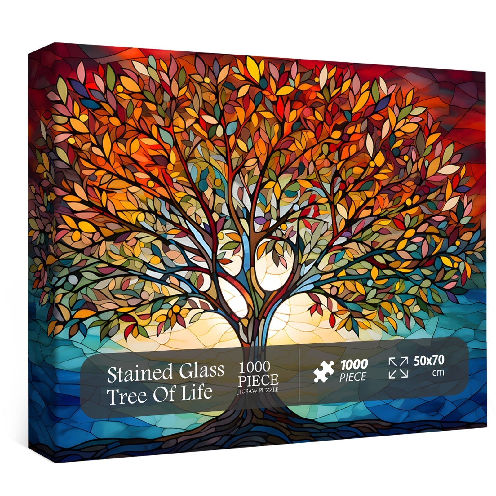 Tree Of Life Puzzles For Adults 1000 Pieces, Mandala Tree Jigsaw Puzzles, Nature Plant Round Puzzle, Hard Challenging Puzzles