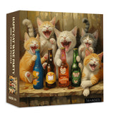 Happy Cat Wine Party Jigsaw Puzzle 1000 Pieces